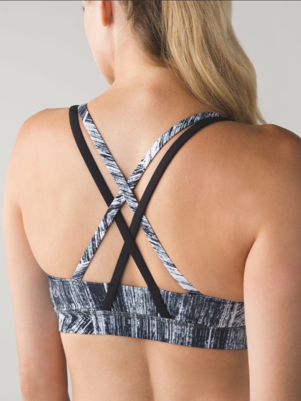 Lululemon Women's Energy Bra Heat Wave White Black - size 4